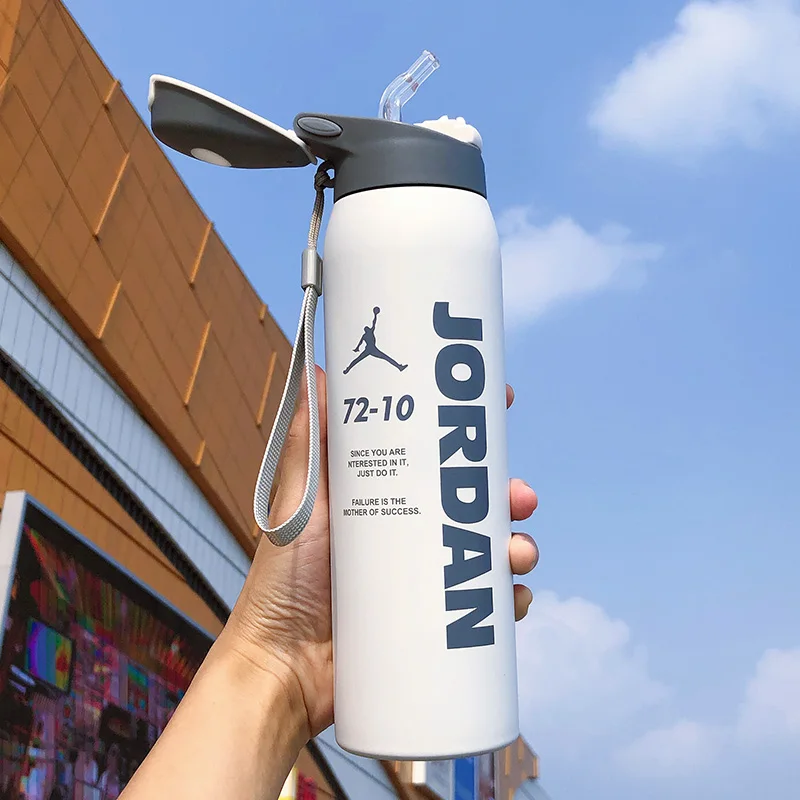 Спортивная изоляционная чашка модная для воды с соломенной фитнеса портативная