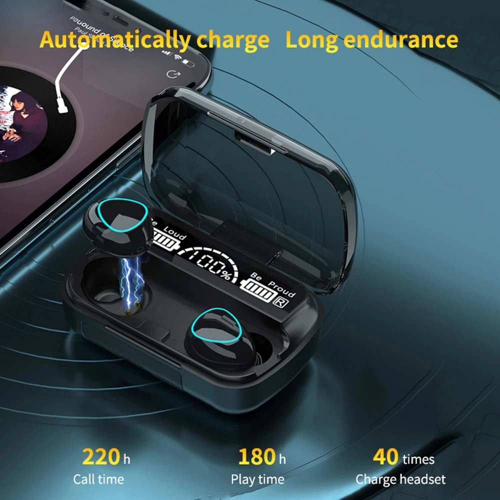 TWS-стереонаушники с зарядным футляром поддержкой Bluetooth 5 1 и на 3500 мА · ч - купить по