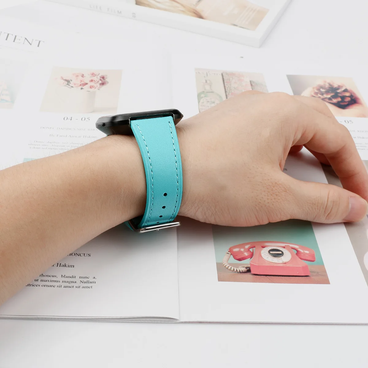 Премиум пота кожаный ремешок Замена для Fitbit Versa/versa 2 Смарт часы браслет ремешок
