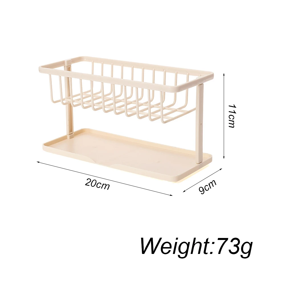 Полка для раковины из АБС-пластика съемный держатель ванной комнаты двухслойная