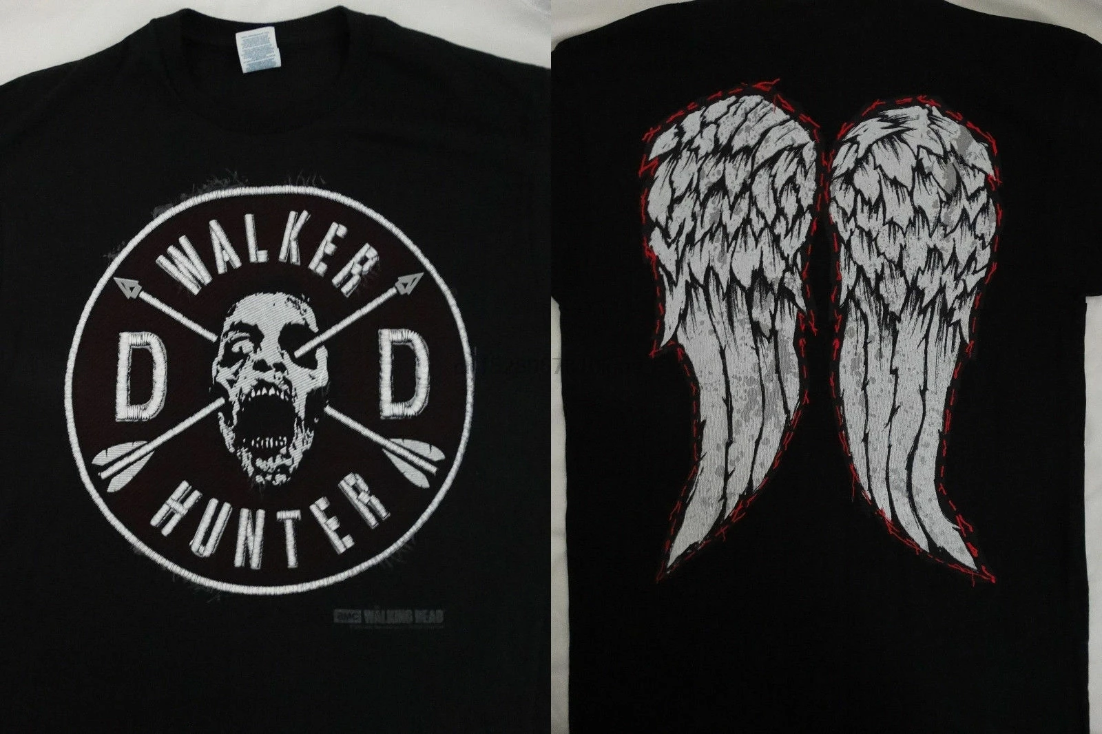 Футболка с искусственными заплатками и надписью The Walking Dead TWD Walker Hunter Daryl