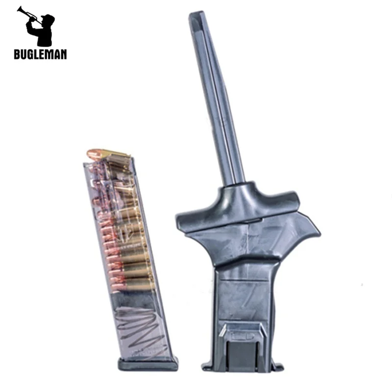 

Bugleman Universal Speed Loader Magazine Loader for 9mm 40S&W Magazines Polymer Black Finish Tactical Hunting Accessories