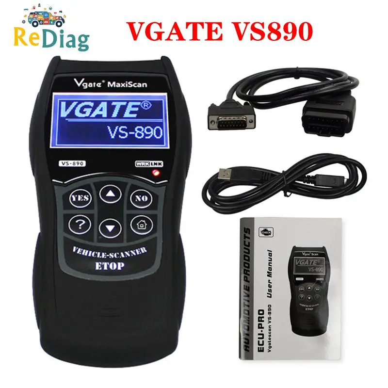 Диагностический сканер автомобиля Горячая Распродажа Vgate VS890 считыватель кодов