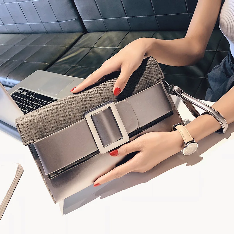 

New Women's Handbag Pu Personality Fashion Envelope Bag Single Shoulder Messenger Bag Clutch Bag Bags