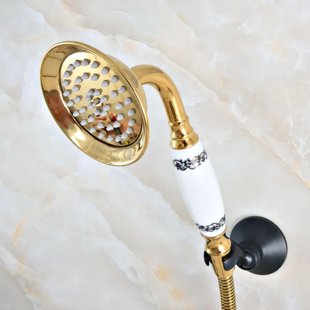 Роскошный золотой цвет латунный черный масло втирают Бронзовый Настенный Ванная