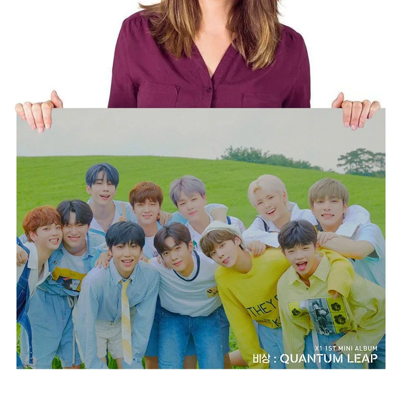Kpop X1 поддержка рук баннерная ткань повесить плакат для фанатов коллекция подарок произвести один квантовый скачок флэш