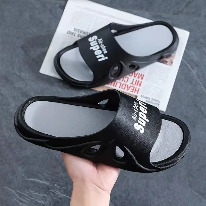 

2021 NEW Men And Women Couple Thicken Summer Slippers Female Solid Color Home Indoor Shoes Serrated Edge Breathable Flip Flops