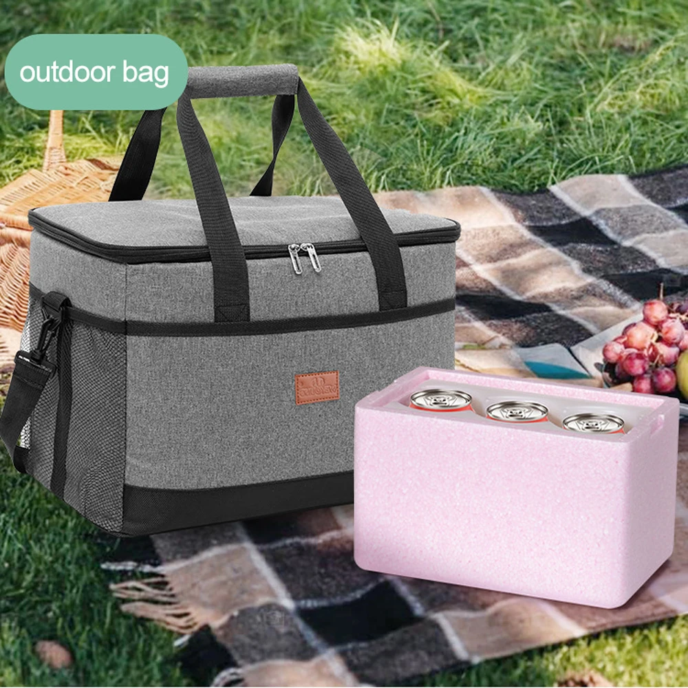 

Lixada Picnic Bag 33L Big Capacity Leak Proof Lunch Bag Thermal Large Picnic Cool Warm Insulated Pack Outdoor Camping Bags