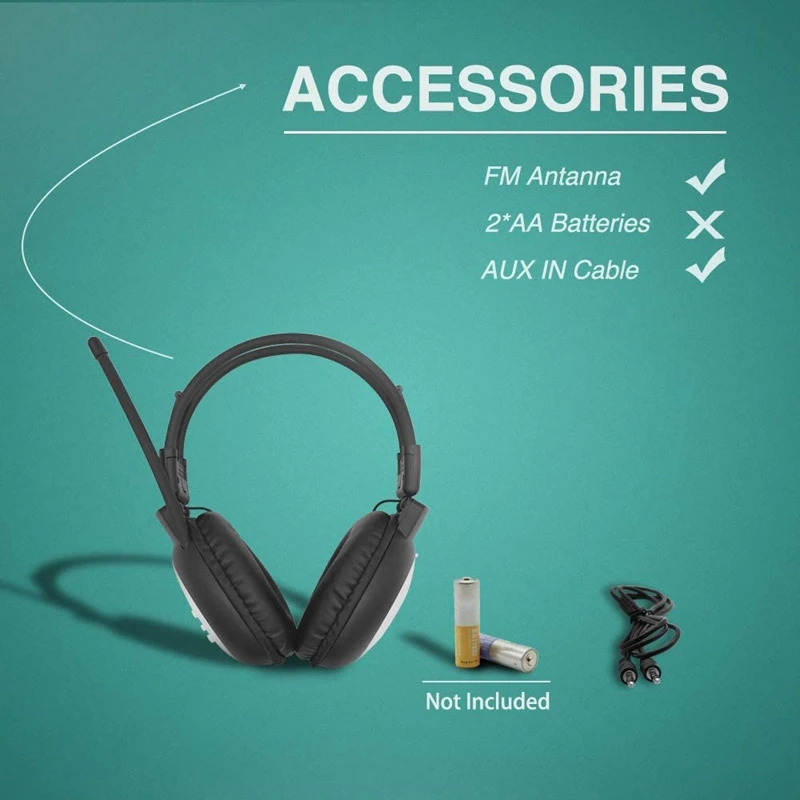 Портативные индивидуальные наушники с FM-радио беспроводная гарнитура со