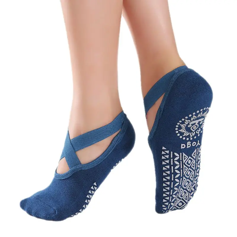 

Yoga Socks for Women Non-Slip Grips & Straps Fitness Sport Ballet Pilates Socks