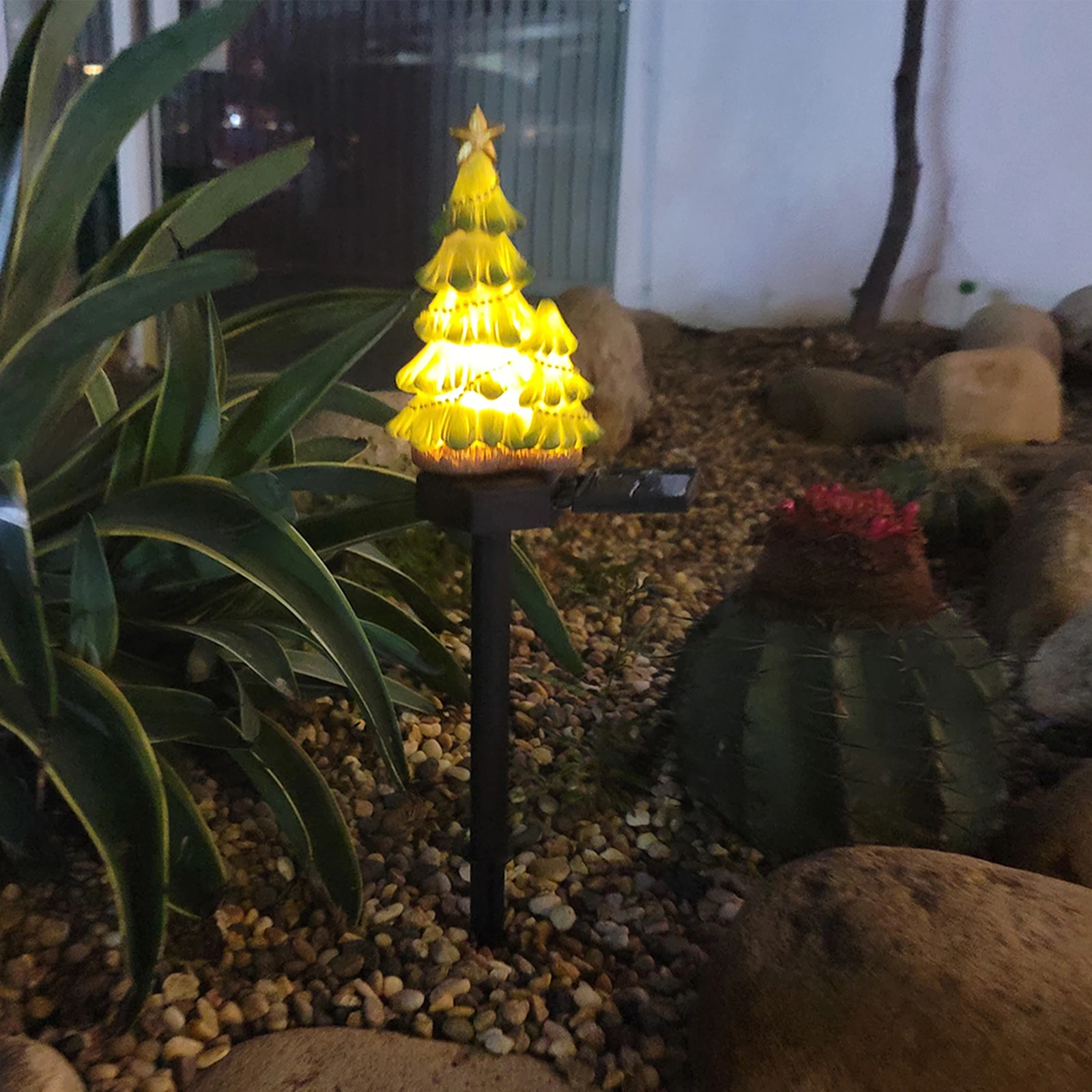 IP44 Waterproof Garden Solar Lights Crystal Christmas Tree Stake Light Fairy Lights Landscape Lighting LED Yard Lamp