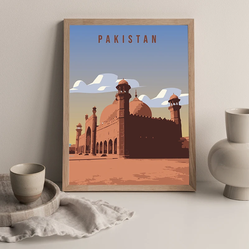 Винтажный постер для путешествий Пакистан холст картина подарки в страну