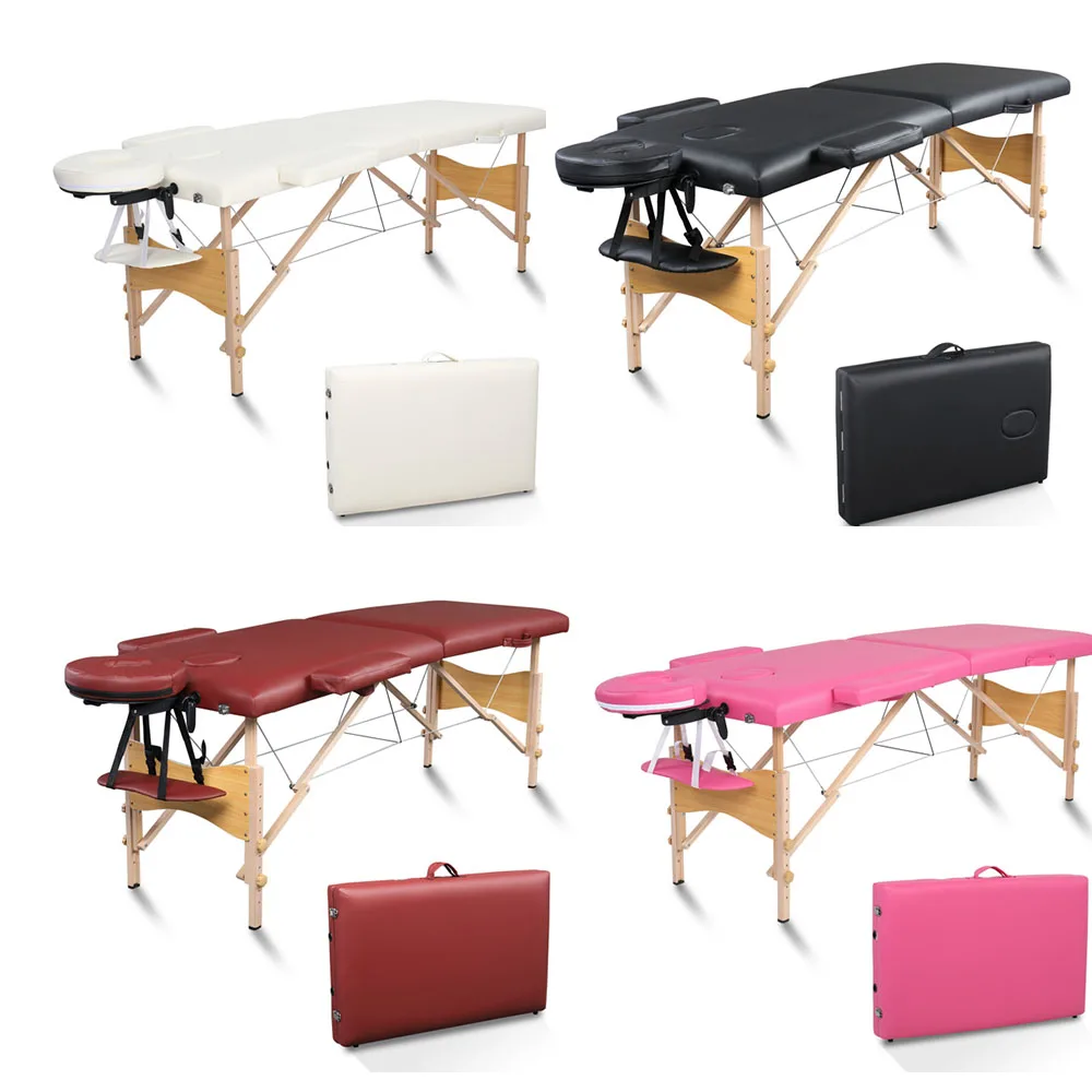 

Складной стол для салона красоты, переносной массажный столик для салона красоты, буковая ножка, пять цветов, 84 дюйма, 2/3 секции, 60 см, с регулируемой высотой