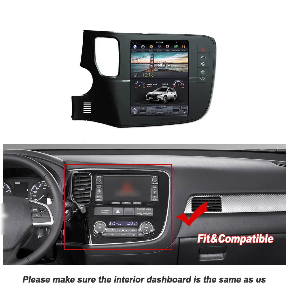 Для Mitsubishi Outlander 2013-2019 Автомобильная фотомагнитола мультимедийный плеер GPS