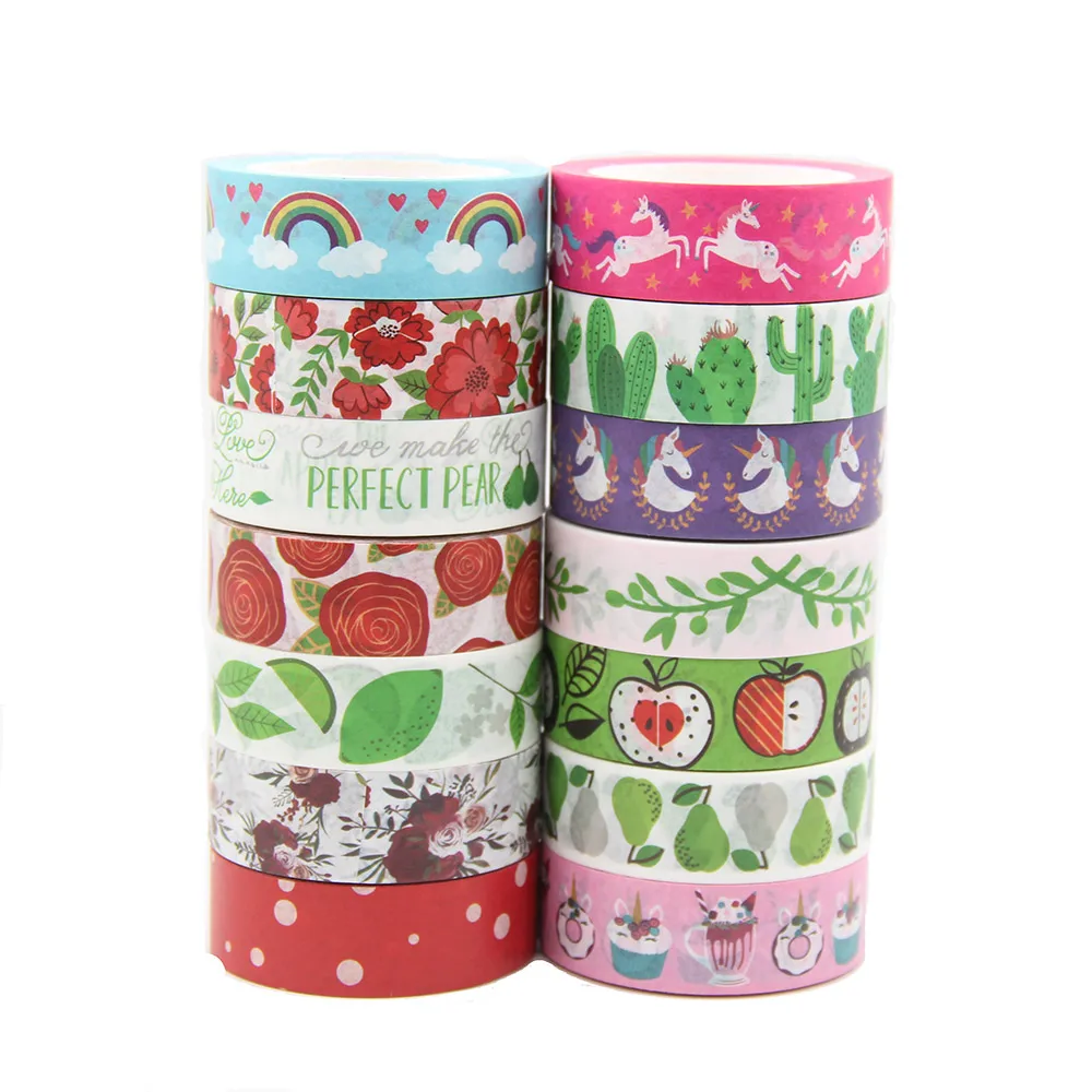 

A319~A332 1PC Follows Leaves Trees Snows washi tape 10m Flowers Masking Tapes Decorative Stickers DIY Stationery School Supplies