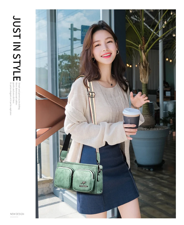 

Women's Bag Leather Crossbody Bags for Women Vintage Messenger Bags Designer Female Shoulder Bag Fashion Small Square Bag
