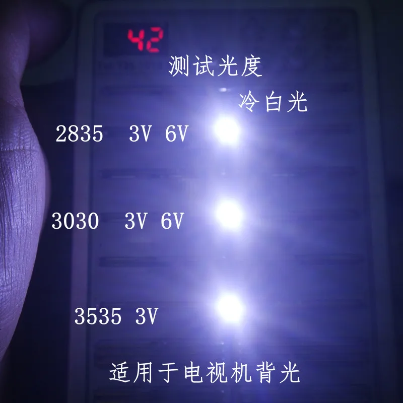 50 100 шт. светодиодная подсветка для телевизора LG 2835 3030 3535 3 в 6 1 Вт Вт|Подвесные