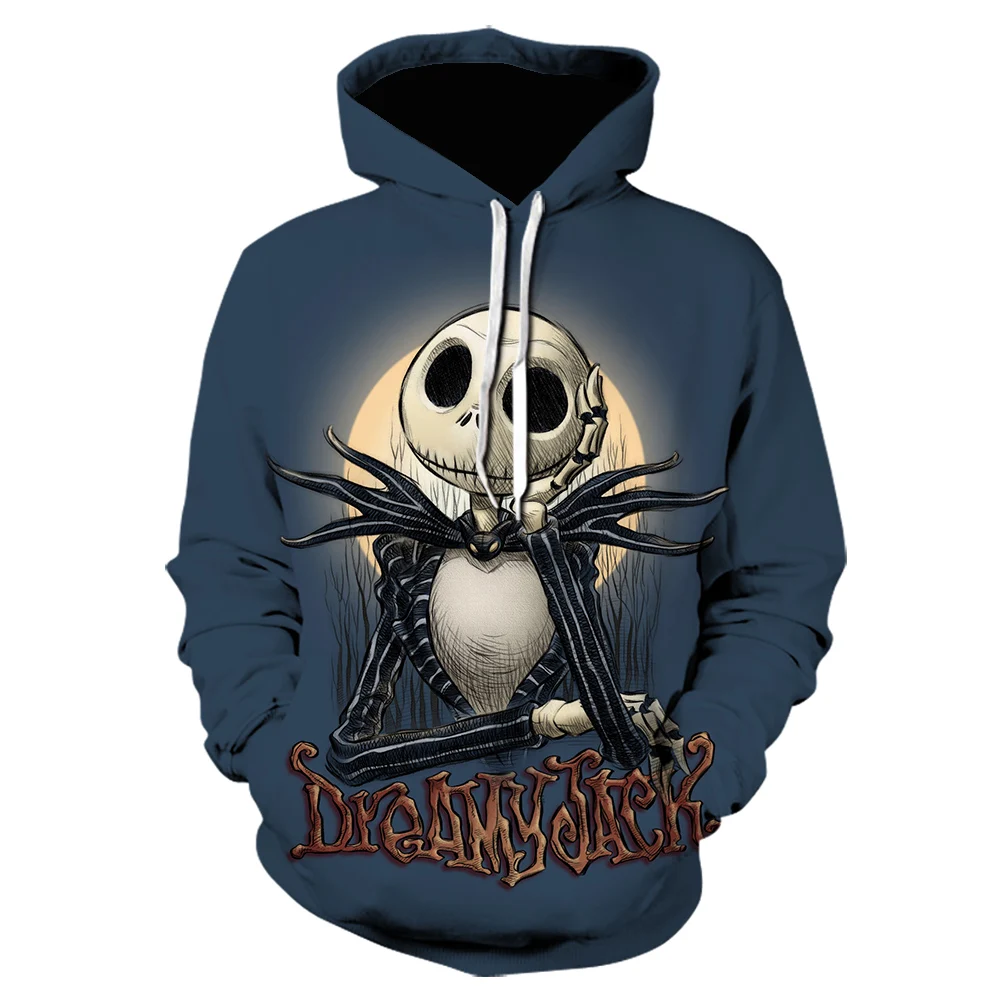 

Hot Movie Jack And Sally 3D Print Fashion Hoodies Women/Men's Casual Nightmare Before Christmas Short Sleeve Hooded Sweatshirt