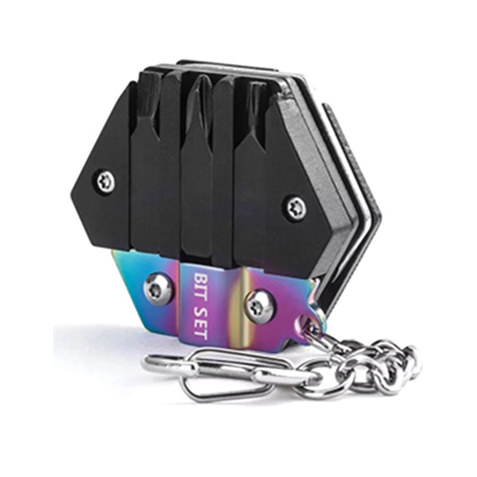 

Keychain Screwdriver Hexagon Folding Coin Knife Bottle Opener Pocket Mini Folding Knife Outdoor EDC Survival Tool
