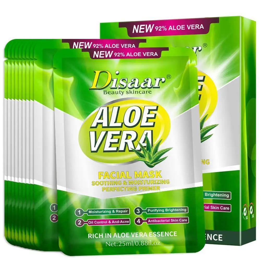 

10 шт., маски для лица с экстрактом алоэ