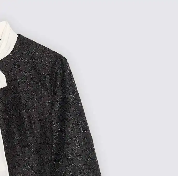 

100% Polyester 2018 New Style Elegant Bow Collar Pearl Dress for Autumn and Winter Women Dress