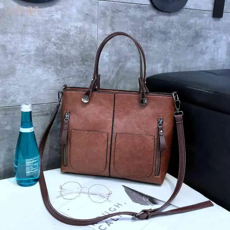 Causal Tote Bags Women Pu Leather Shoulder Bag Female Messenger Shopping All-Purpose Lady High Quality Vintage Handbag | Багаж и сумки