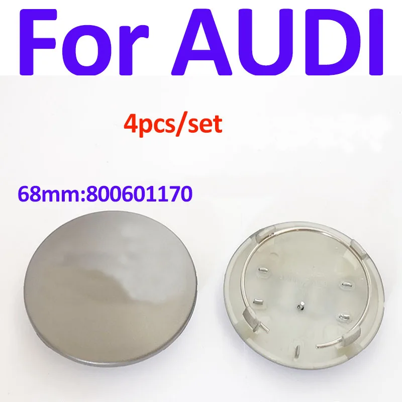 

4PCS 68MM 2.67inch 800601170 ABS Wheel Center Hub Cap Car Rim Hub Emblem Badge Cover 4pcs for A1 A2 A3 A4 A5 A6 A7 A8 Q1 Q3 Q5