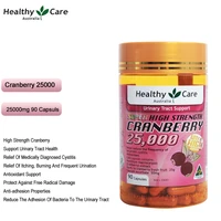 healthy care cranberry 25000mg90caps support women urinary tract health symptomatic relief recurrent cystitis frequent urination