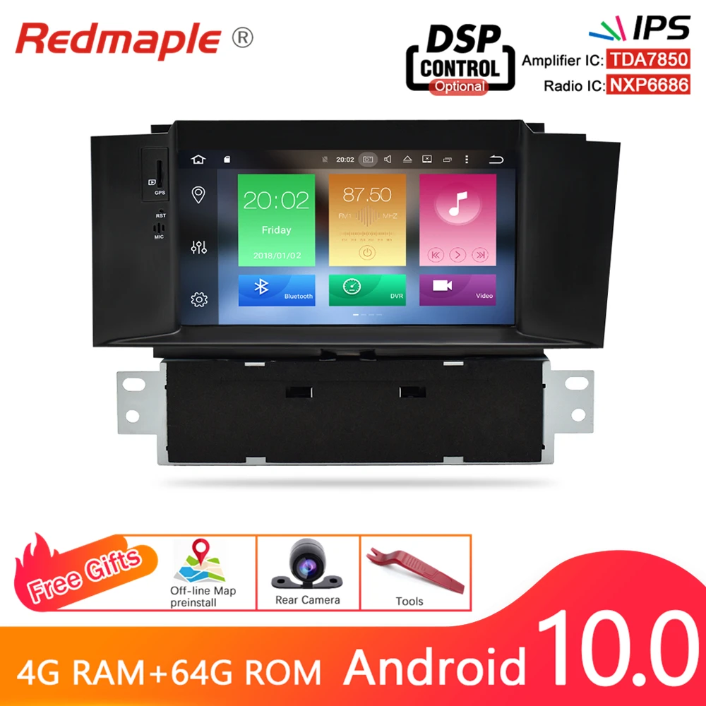Автомобильное радио DVD GPS навигация мультимедийный плеер IPS 4G RAM Android10.0 для Citroen C4 C4L