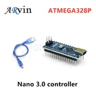 Nano с Загрузчиком совместимый контроллер Nano 3,0 Для arduino CH340 USB драйвер 16 МГц Nano v3.0 ATMEGA328P с USB-кабелем