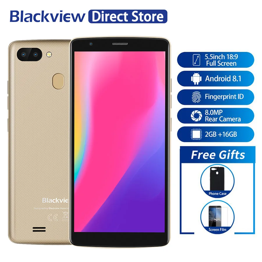 Blackview A20 pro смартфон 18:9 5 дюймовым дисплеем Android 8 1 ОЗУ 2 Гб ПЗУ 16 ГБ 4G|Смартфоны| |