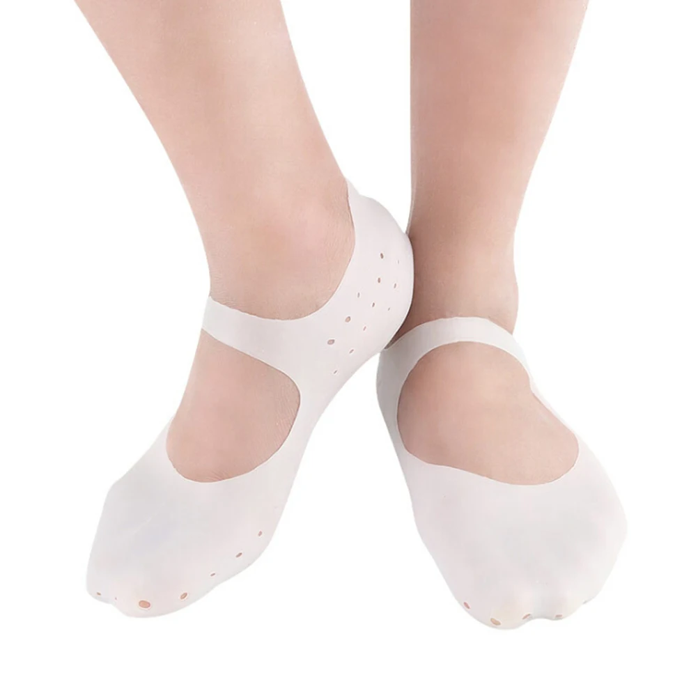 

1 Pair Of Silicone Moisturizing Socks anti-cracking Boots Breathable Arch Support SPA Foot Protection Insert Gel Insole
