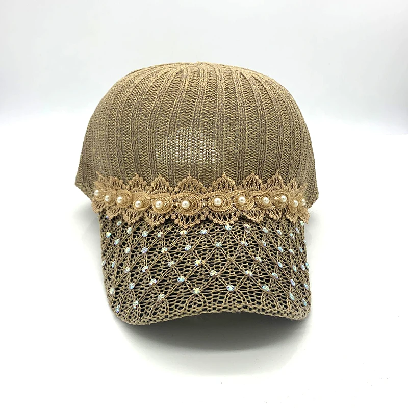Women Summer Baseball Cap For Women Rhinestone Breathable Mesh Hat Girls Snapback Hip Hop Fashion Female Caps Adjustable