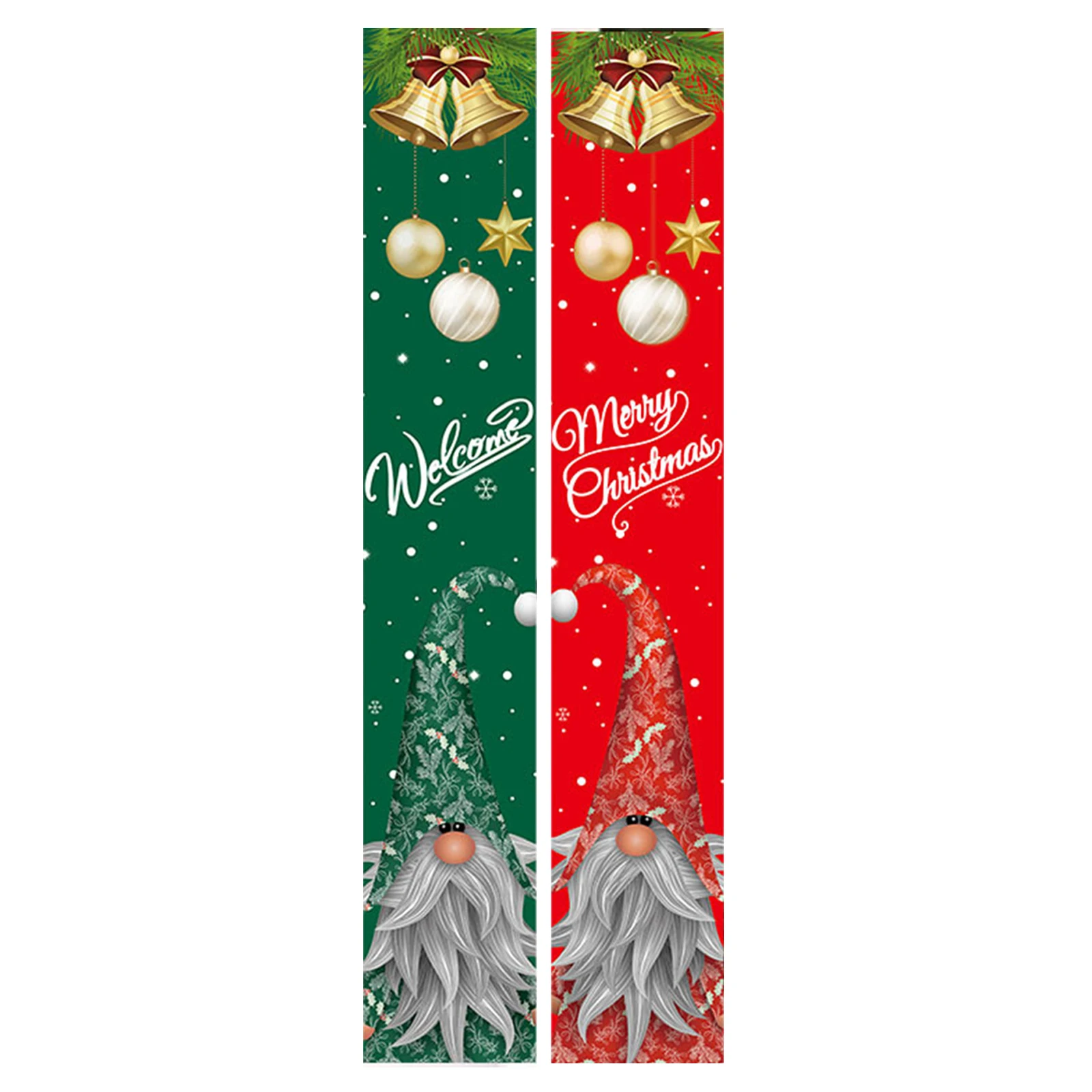 

Christmas Banners Decor Merry Christmas Hanging Porch Sign Front Door Banners
