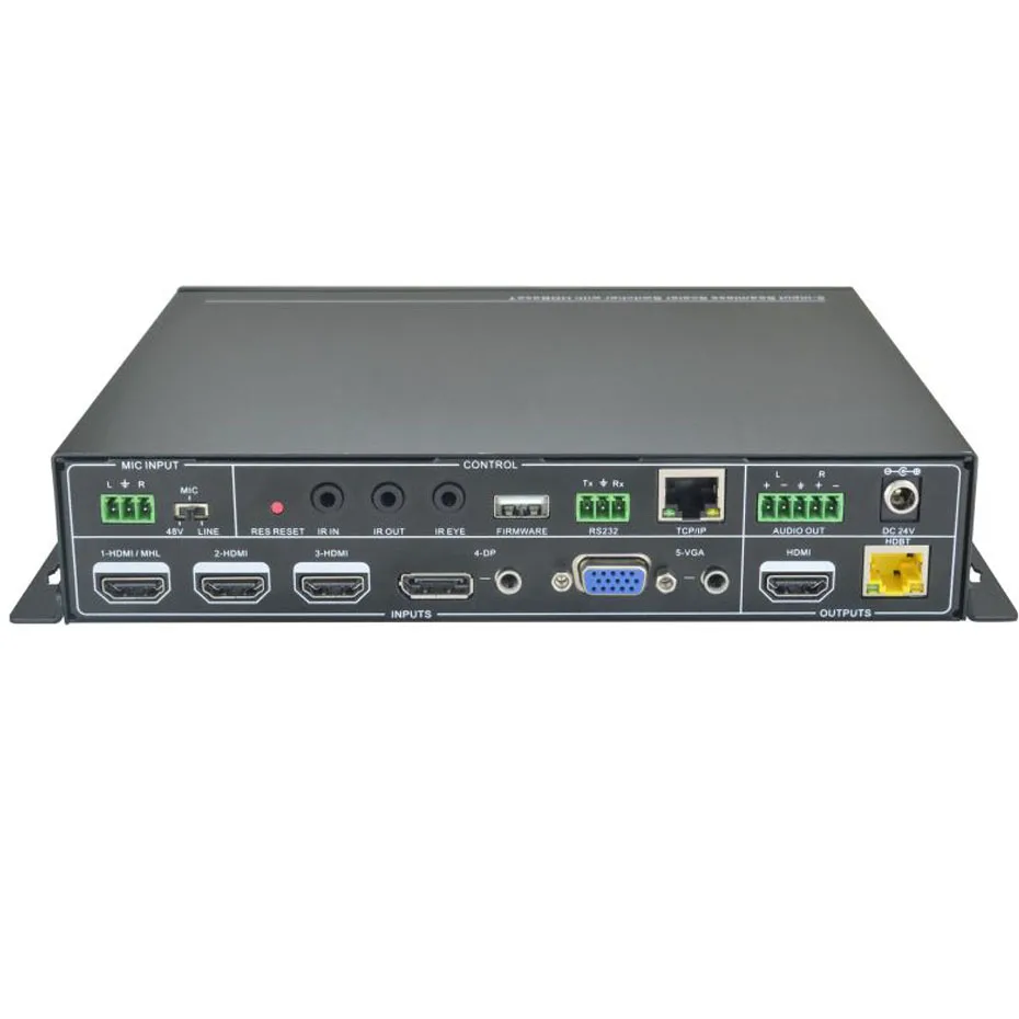 SC51T бесшовный HDMI VGA DP коммутатор скалер Displayport переключатель с HDbaset выходом|scaler
