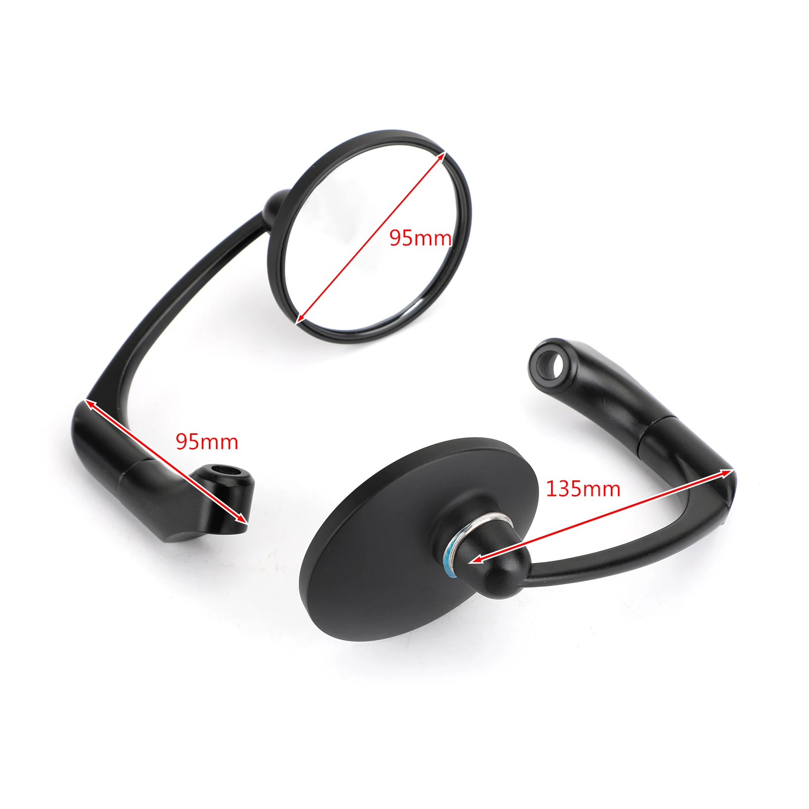 Areyourshop Мотоцикл L-Bar Круглые Задние Зеркала заднего обзора для кафе-рейсеров пара 8 мм 10 мм Универсальные аксессуары для мотора Kawasaki Yamaha.