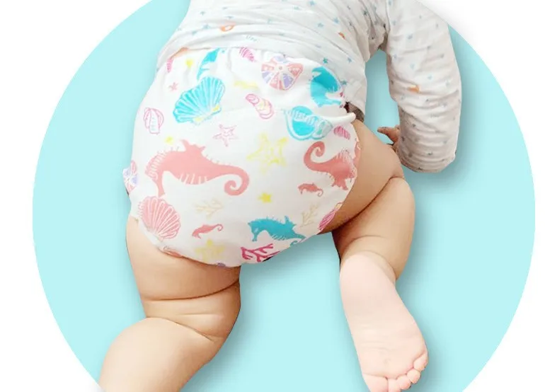 8 шт. моющиеся Мультяшные хлопковые детские тренировочные штаны для горшка