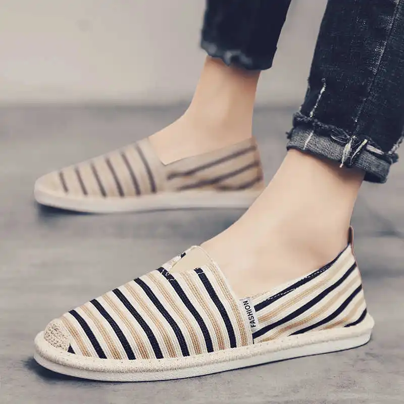 

Мужские лоферы обувь для вождения Мужская обувь Повседневная Мужская дышащая парусиновая обувь мужская мода в Китае 2021 мягкие слипоны эспа...