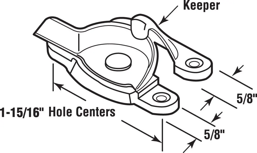 Замок на створки окна пружинная камера Цинковый литой и античная латунная