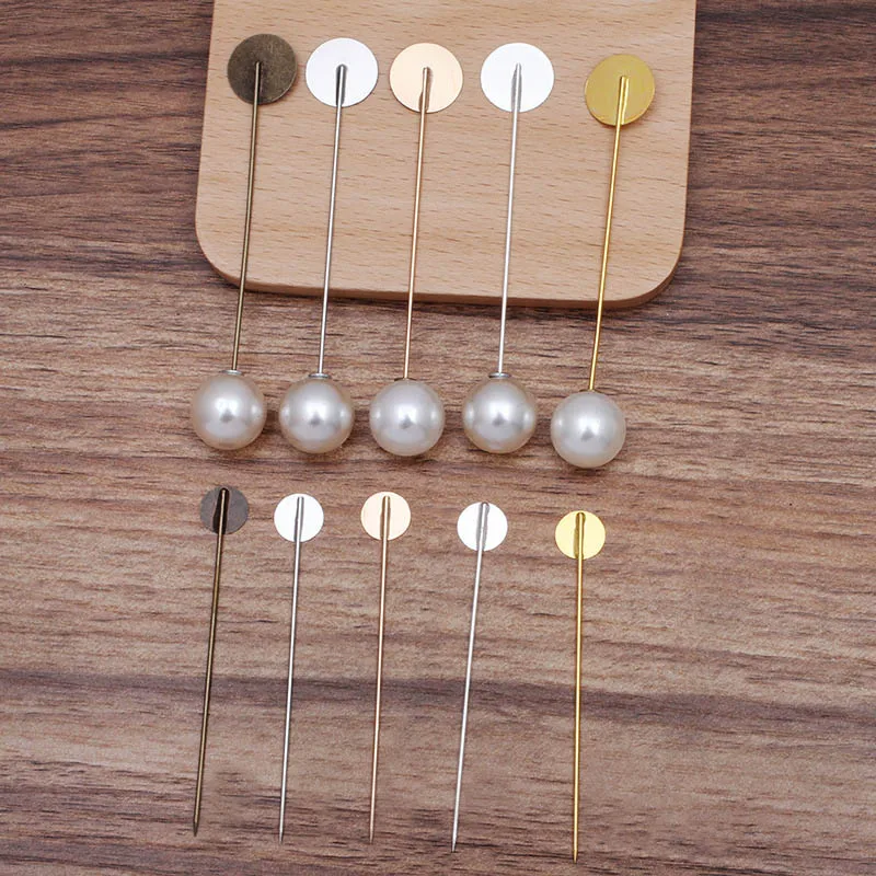 100 шт брошь на застежке с имитация жемчуга 10 мм 15 плоский круглый клейкий коврик