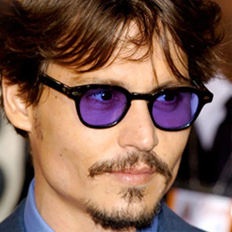 Fashion Johnny Depp Lemtosh Style Sunglasses Vintage Round Tint Ocean Lens Brand Design Sun Glasses | Аксессуары для одежды