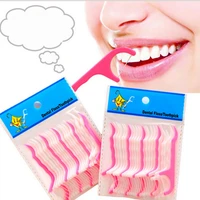 50pcsset dental bleaching interdental brush clean teeth stick plastic toothpicks floss pick oral hygiene dental floss