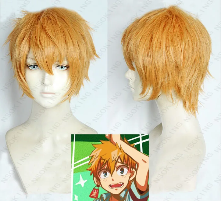 Аниме унитаз Jibaku Shounen Hanako kun Minamoto Kou парик для косплея| |