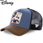 Брендовая синяя бейсболка Disney с Микки сеткой, летняя бейсболка для женщин и мужчин, сетчатая Снэпбэк Кепка с мультяшным рисунком