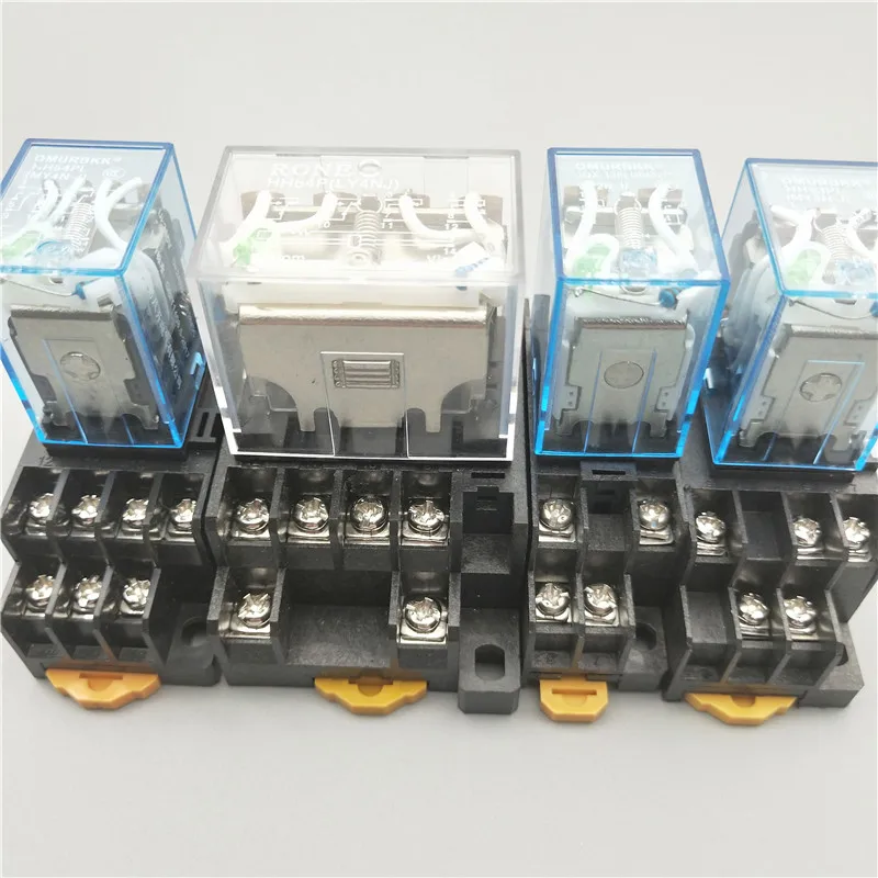 1 шт. LY4NJ HH64P AC 110 В 220 DC 12 24 14 контактов 10 А Серебристая контактная силовая реле