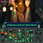 Временная светящаяся тату-наклейка для детей, детская наклейка на лицо, тату для рук и ног, водостойкая татуировка, боди-арт, тату