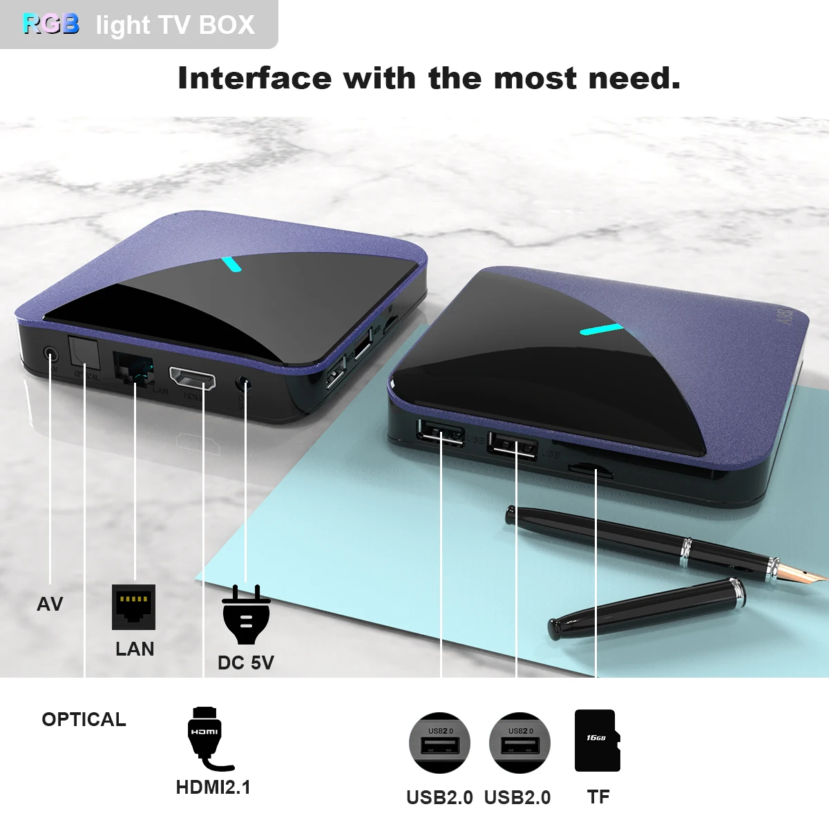 ТВ-приставка A95X F3 Air II Android 11 Amlogic S905W2 4 + 64 ГБ Wi-Fi |