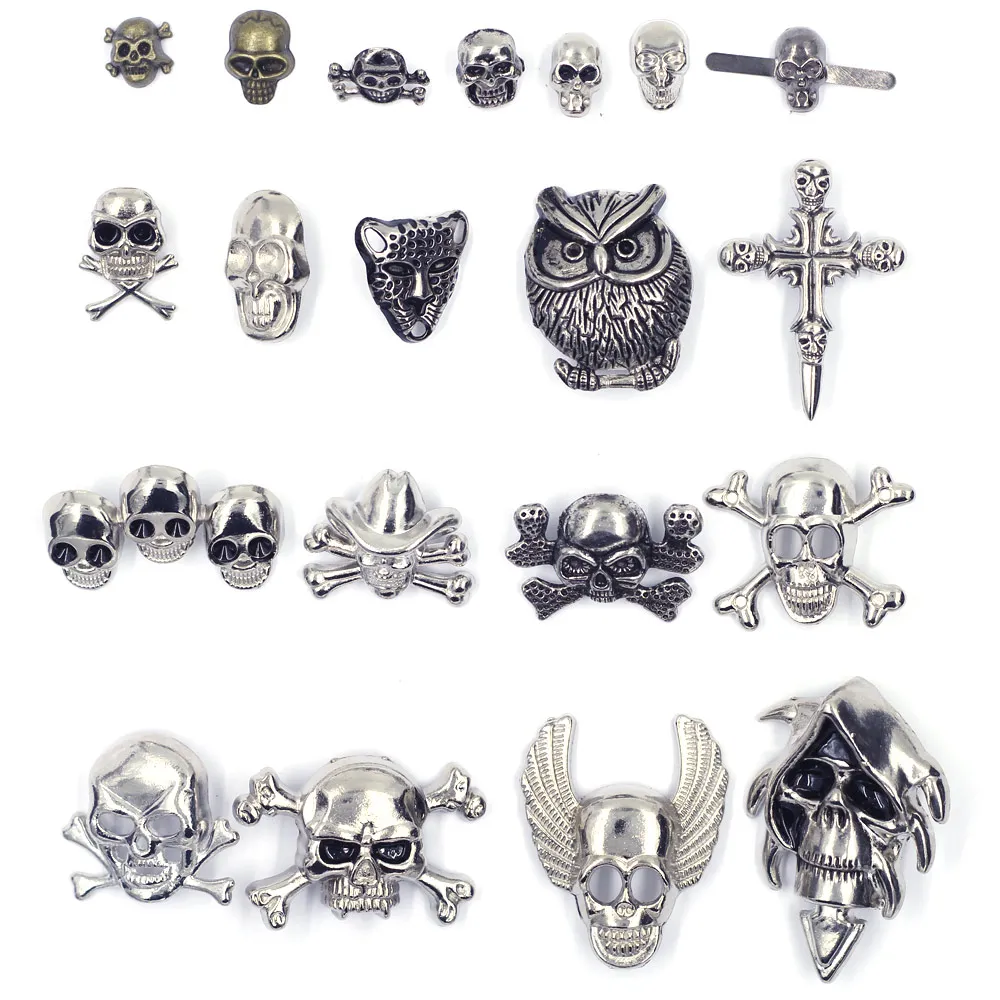Заклепки для одежды Шпильки Шипы рок DIY ремесло череп панк сумка обувь кожаная