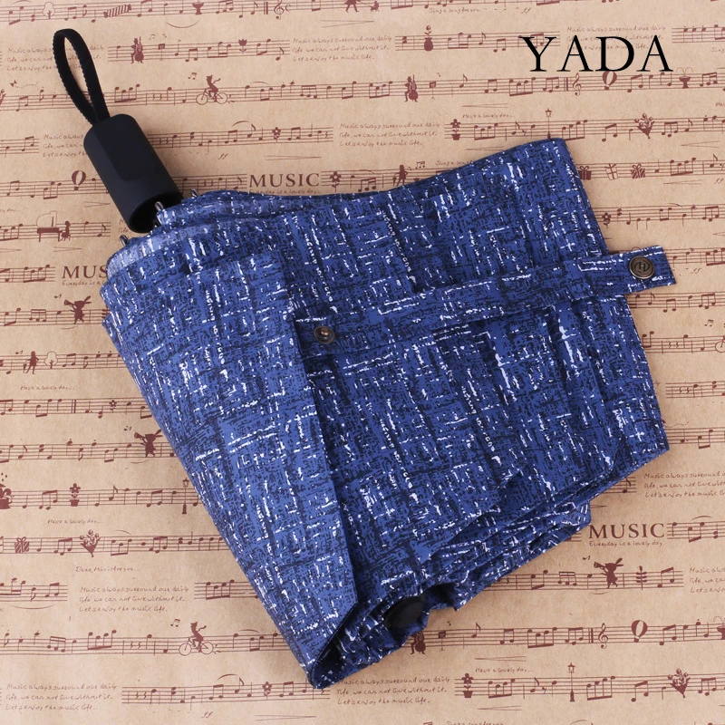 

YADA 2020 INS New Cowboy Simple Pure 3-Folding Umbrella Rain UV Fold Umbrella For Women Man Windproof Umbrellas YS200174