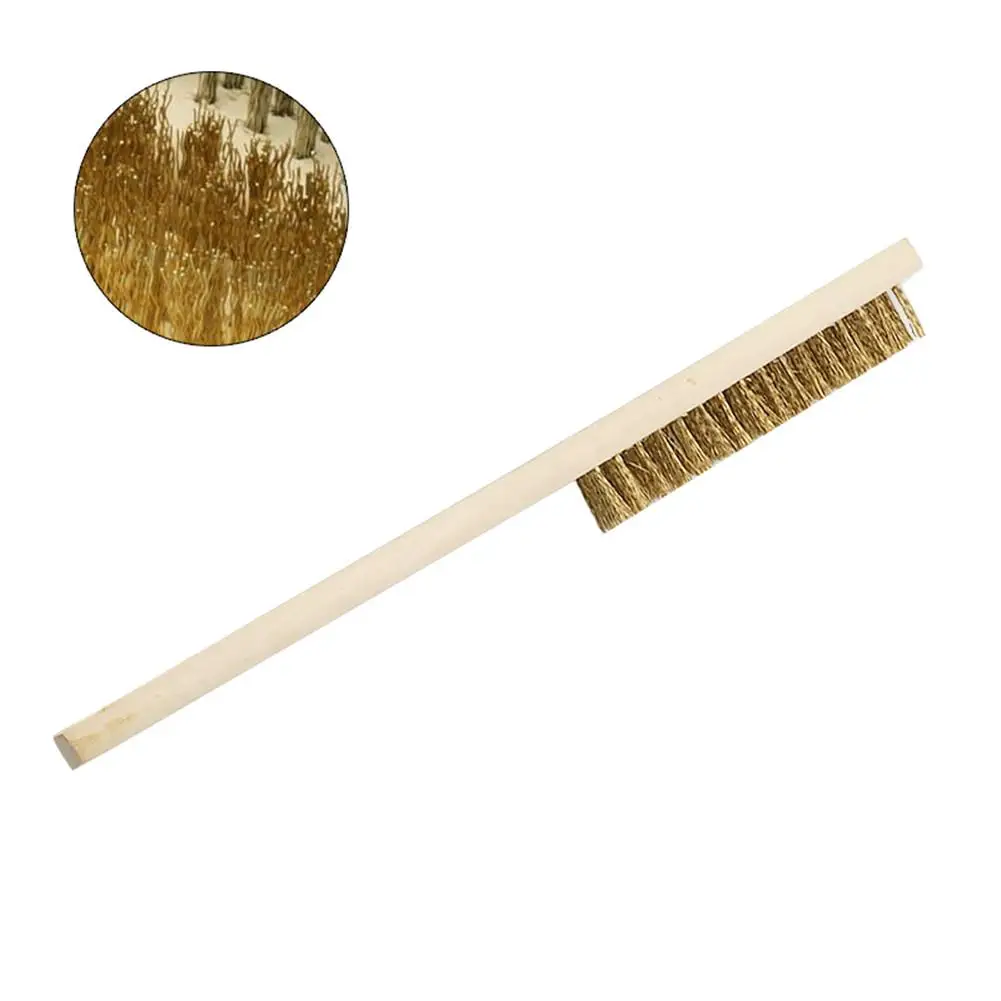 Щетка с деревянной ручкой и медным покрытием для промышленных устройств 1 шт. 6x16